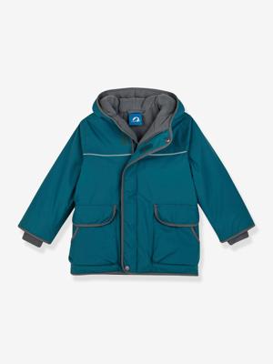 Winterparka voor kinderen met sneeuwvanger TALVI SPORT FINKID petrolblauw