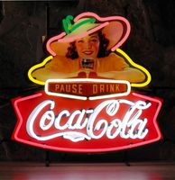 Coca-Cola Lady Pause Drink Neon Verlichting 64 x 60 cm