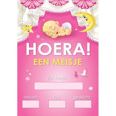 Deurposter meisje geboren