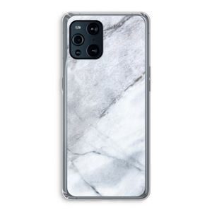 Witte marmer: Oppo Find X3 Pro Transparant Hoesje