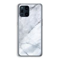 Witte marmer: Oppo Find X3 Pro Transparant Hoesje