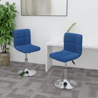 Eetkamerstoelen 2 st draaibaar stof blauw Eetkamerstoelen 2 st draaibaar stof blauw