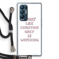Christian Grey: Oppo Find X3 Neo Transparant Hoesje met koord - thumbnail