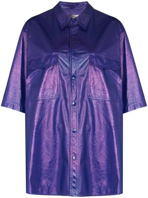 MARANT chemise Gilin en cuir artificiel - Bleu