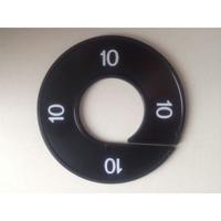 Maatring 9cm zwart/wit 10