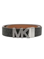 Michael Kors ceinture en cuir à motif monogrammé - Noir