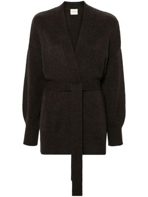Le Kasha cardigan en cachemire à taille ceinturée - Marron