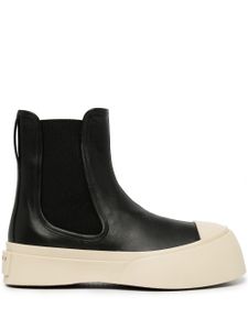 Marni bottes chelsea en cuir verni - Noir