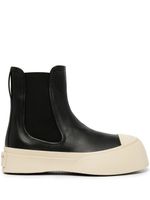 Marni bottes chelsea en cuir verni - Noir