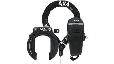 Axa xxl zwart ringslot + zadeltas + ulc100 ketting