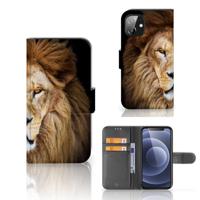 Apple iPhone 12 Mini | Telefoonhoesje | Met pasjeshouder | Leeuw