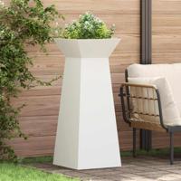 Pilaar Plantenbak 2 pcs Wit 40 x 40 x 100 cm Staal