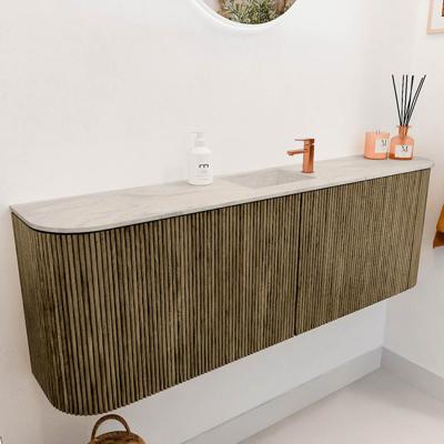 Toiletmeubel Mondiaz Joya Dlux | 123.2 cm | Meubelkleur Dusk | Faye wastafel Ostra Wasbak Midden | 1 kraangat