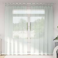 Gordijnen voile met lussen 2 st 140x225 cm lichtgrijs