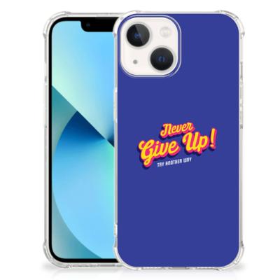 iPhone 13 mini Telefoonhoesje met tekst Never Give Up iPhone 13 mini Telefoonhoesje met tekst Never Give Up