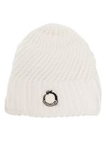 Moncler bonnet nervuré à patch logo - Tons neutres - thumbnail