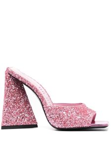 The Attico mules Devon 115 mm à sequins - Rose