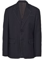 Prada blazer en laine à simple boutonnage - Noir