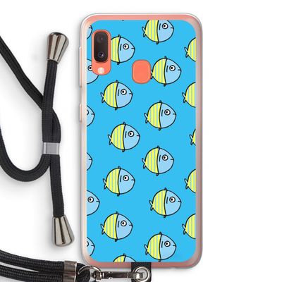 Visjes: Samsung Galaxy A20e Transparant Hoesje met koord