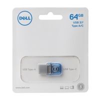 DELL AB135418 USB flash drive 64 GB USB Type-A / USB Type-C 3.2 Gen 1 (3.1 Gen 1) Blauw, Zilver - thumbnail