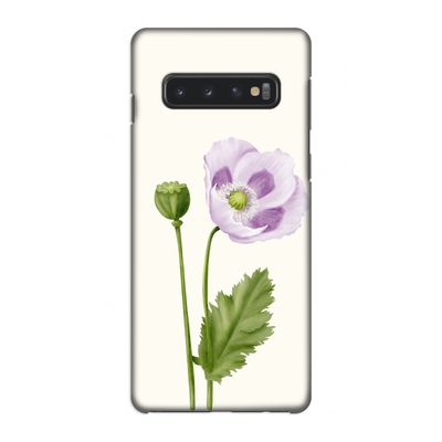 Purple poppy: Samsung Galaxy S10 4G Volledig Geprint Hoesje