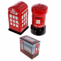 Puckator peper en zout setje - Engeland thema - keramiek - telefooncel/brievenbus