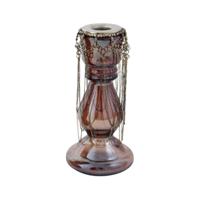 PTMD kandelaar met ketting aya paars 18 cm | 6 stuks