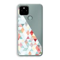 Gekleurde driehoekjes pastel: Google Pixel 5 Transparant Hoesje