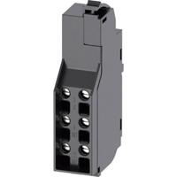 Siemens 3VA9988-0AA11 Hulpschakelaar 1 stuk(s) 2x wisselcontact Instelbereik (stroomsterkte): 10 A (max) Schakelspanning (max.): 600 V/AC (b x h x d) 14 x 56 x