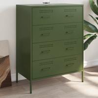 Dressoir 68x39x89 cm staal olijfgroen