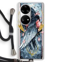 Golden Raven: Huawei P50 Pro Transparant Hoesje met koord