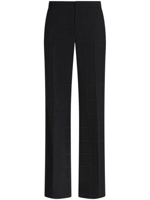 ETRO pantalon en laine vierge à coupe droite - Noir