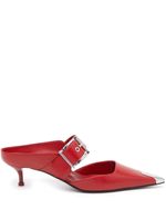 Alexander McQueen mules Punk Buckle 40 mm en cuir - Rouge Alexander McQueen mules Punk Buckle 40 mm en cuir - Rouge