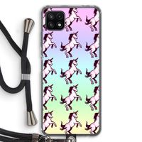 Musketon Unicorn: Samsung Galaxy A22 5G Transparant Hoesje met koord