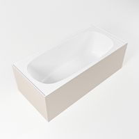 Vrijstaand bad Mondiaz Freeze | 180x85 cm | Solid surface | Ovaal | Linen - Talc Vrijstaand bad Mondiaz Freeze | 180x85 cm | Solid surface | Ovaal | Linen - Talc