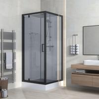 Marina Douchecabine - 90x90cm - incl. douchegarnituur - zwart 540031955504