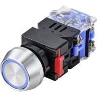 TRU COMPONENTS TC-9428140 LAS0-L-11EB/B/12V Druktoets 250 V 5 A 1x uit/(aan) Moment Blauw IP40 1 stuk(s)