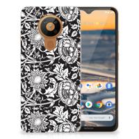 Nokia 5.3 | TPU Case | Black Flowers
