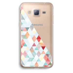Gekleurde driehoekjes pastel: Samsung Galaxy J3 (2016) Transparant Hoesje
