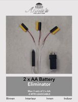 2AA-batterijvervanger 3 aansluitingen, geen 2AA batterijen meer nodig! Transformator Adapter Indoor CoenBakker - Anna's Collection