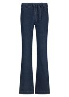 Tramontana Lurex Wide-leg Denim Trousers B01-18-101 Flare 005033-darkbluedenim