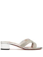 Aquazzura mules 35 mm en cuir - Argent - thumbnail