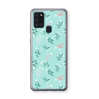 Small white flowers: Samsung Galaxy A21s Transparant Hoesje