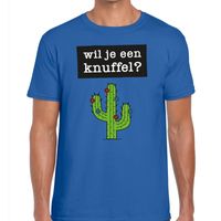 Wil je een Knuffel heren T-shirt blauw