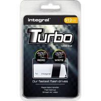 Integral 512GB USB3.0 DRIVE TURBO WHITE UP TO R-400 W-300 MBS USB flash drive USB Type-A 3.2 Gen 1 (3.1 Gen 1) Wit - thumbnail