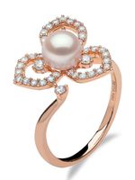 Yoko London bague en or rose 18ct pavée de diamants - thumbnail