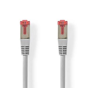 CAT6-kabel | RJ45 Male | RJ45 Male | SF/UTP | 15.0 m | Rond | PVC | Grijs | Label