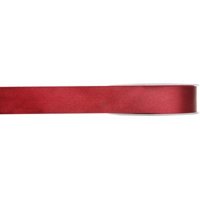 Hobby/decoratie satijnen lint - rood - 1 cm x 25 meter - cadeauverpakking - polyester