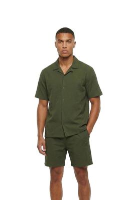 Malelions Emblem Seersucker Shirt Mmc30026057 Overhemd 43012 Vintage Green