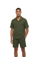 Malelions Emblem Seersucker Shirt Mmc30026057 Overhemd 43012 Vintage Green